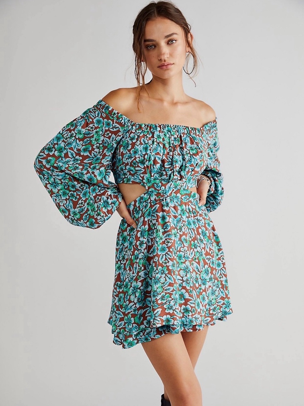 Free People Jael Printed Mini dress